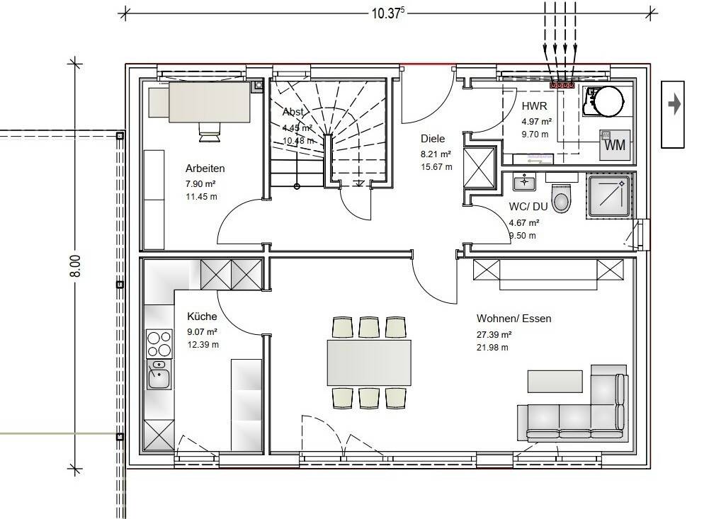 Immobilie in Gebesee - KfW40 Einfamilienhaus in Massivbauweise in Gebesee. - Bild 3