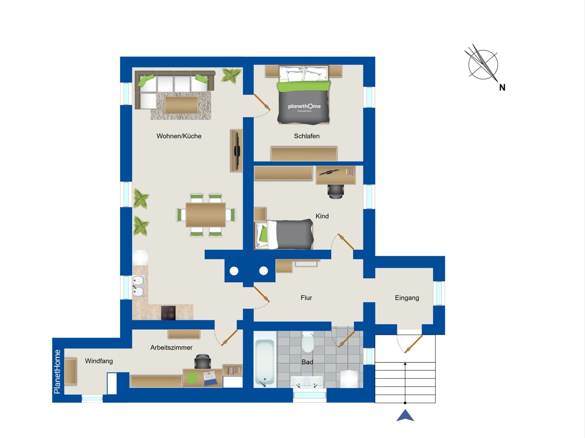 Doppelhaushälfte zum Kauf 299.000 € 4 Zimmer 100 m²<br/>Wohnfläche 1.260 m²<br/>Grundstück Damerow Jabel 17194