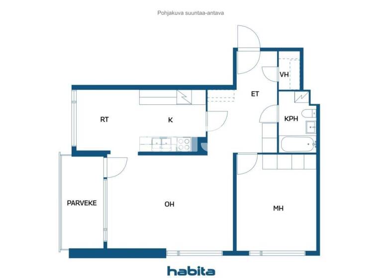 Studio zum Kauf 124.000 € 2 Zimmer 60 m² 6. Geschoss Keskustie 7 Lieto 21420