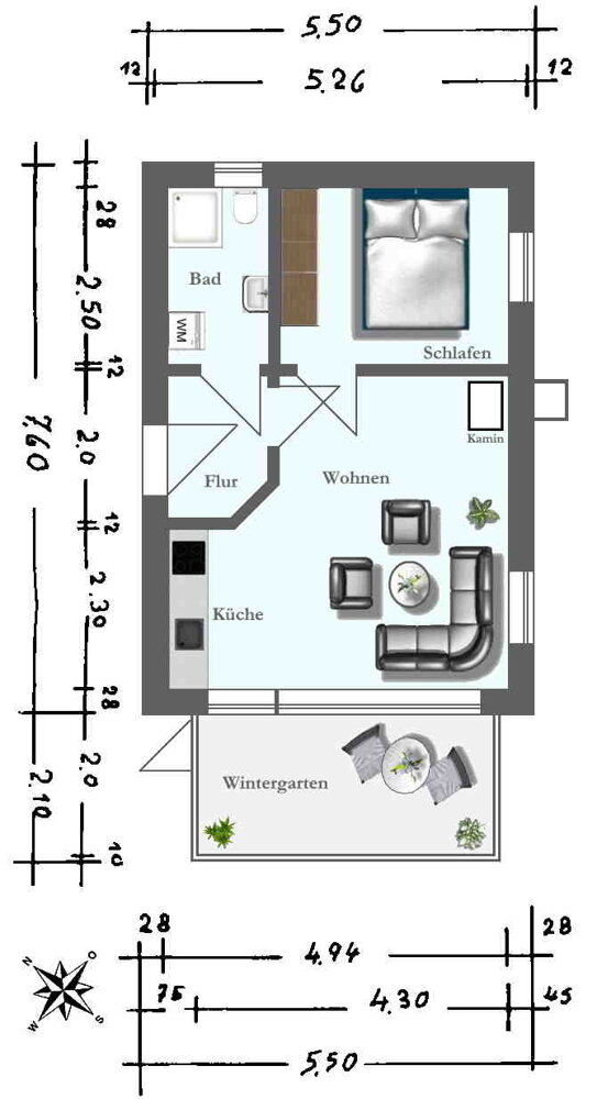 Haus zum Kauf 98.000 € 2 Zimmer 37,4 m²<br/>Wohnfläche 529 m²<br/>Grundstück Karlshof Westerstede 26655