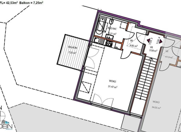 Wohnung zum Kauf 214.000 € 1 Zimmer 42,5 m² Süßenbrunner Platz Wien 1220