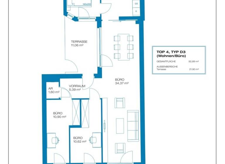 Wohnung zum Kauf - Erstbezug 580.713 € 4 Zimmer 92,9 m² Wien 1220