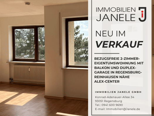 Wohnung zum Kauf 228.000 € 2 Zimmer 62 m² 3. Geschoss frei ab sofort Reinhausen Regensburg 93059