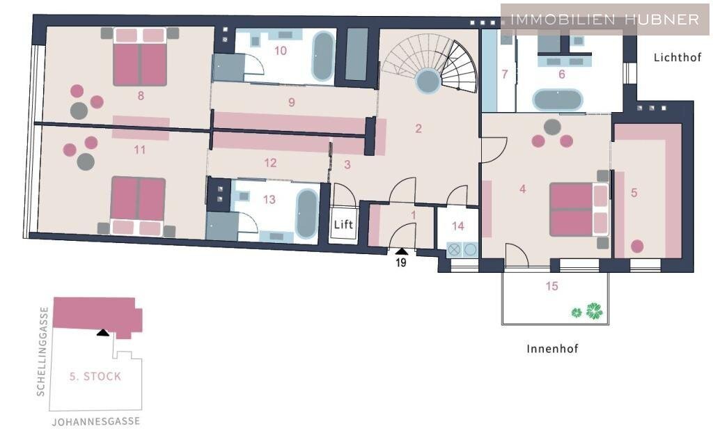 Wohnung zum Kauf 8.600.000 € 4 Zimmer 303,3 m²<br/>Wohnfläche 5.<br/>Geschoss Wien 1010