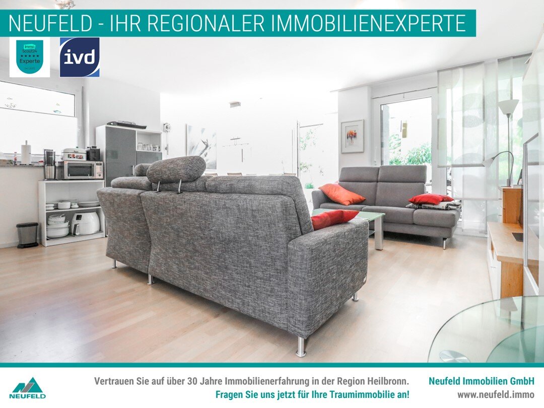 Wohnung zum Kauf 369.900 € 3 Zimmer 91 m²<br/>Wohnfläche EG<br/>Geschoss ab sofort<br/>Verfügbarkeit Linkstraße 66 Unterer Wartberg Heilbronn 74076