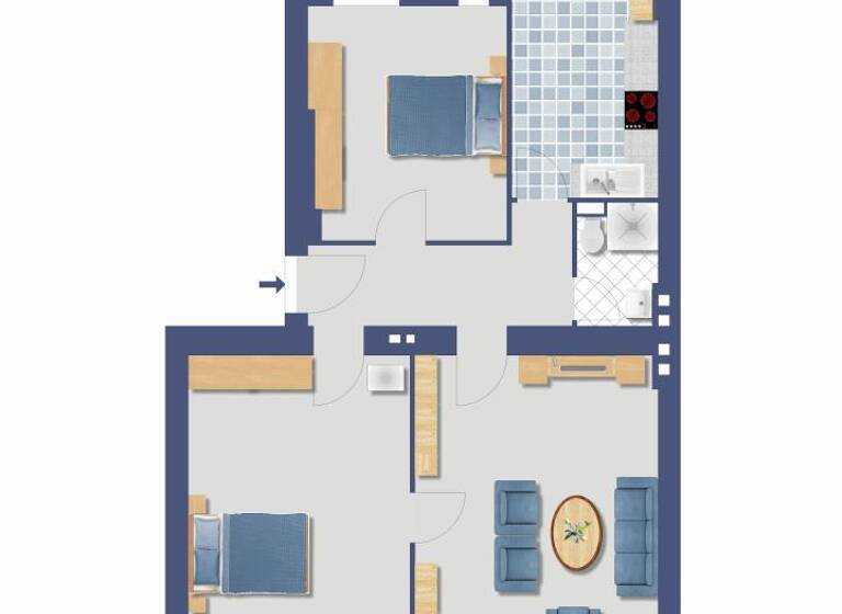 Wohnung zum Kauf provisionsfrei 293.000 € 3 Zimmer 80,8 m²<br/>Wohnfläche EG<br/>Geschoss Taborstraße 19 Kreuzberg Berlin 10997