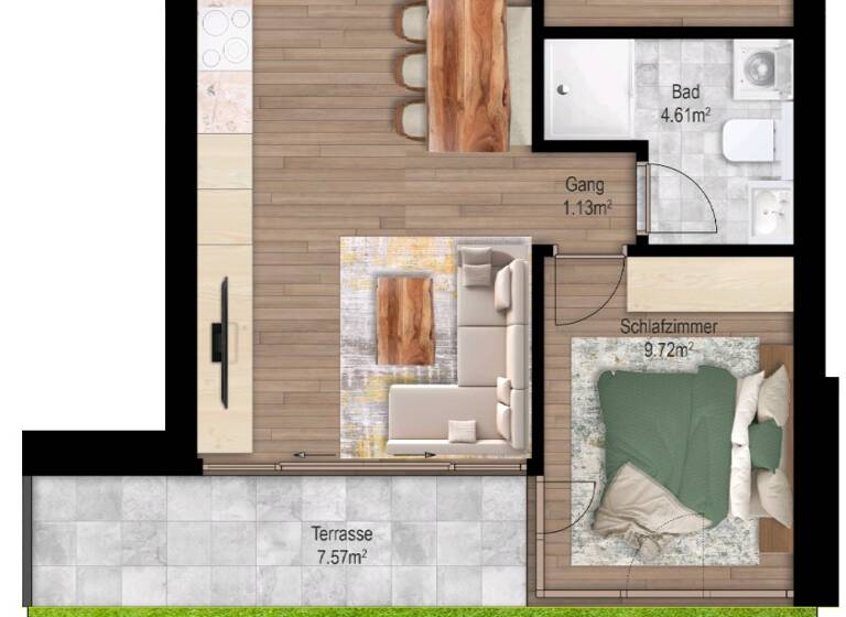 Wohnung zum Kauf provisionsfrei 328.000 € 2 Zimmer 44,8 m² EG Lange Äcker 10 Dornbirn 6850