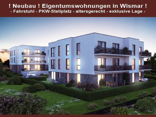 Wohnung zum Kauf provisionsfrei 289.000 € 3 Zimmer 78 m² EG Kurvenweg 9a Wismar-Nord Wismar 23966