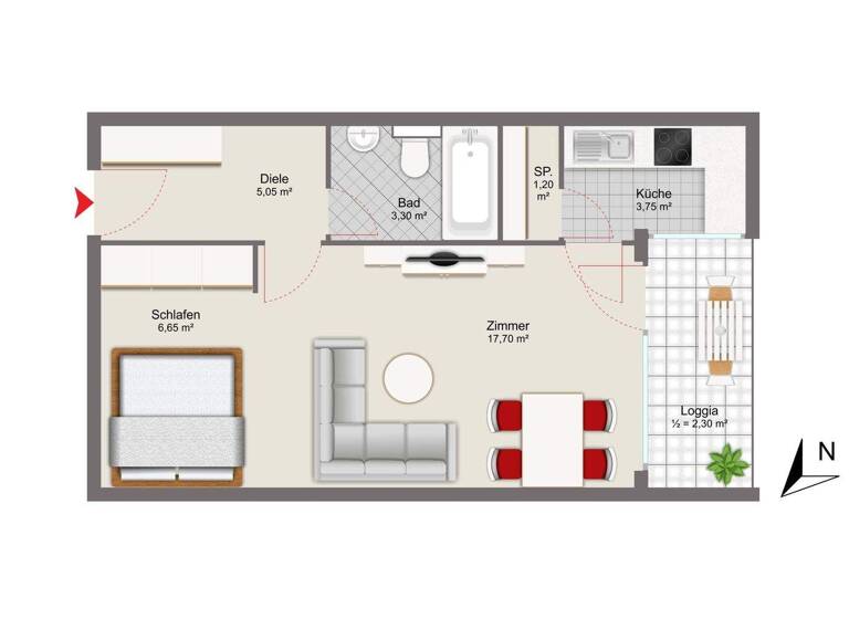 Studio zum Kauf 299.000 € 1 Zimmer 40 m² 1. Geschoss Berg am Laim München 81673