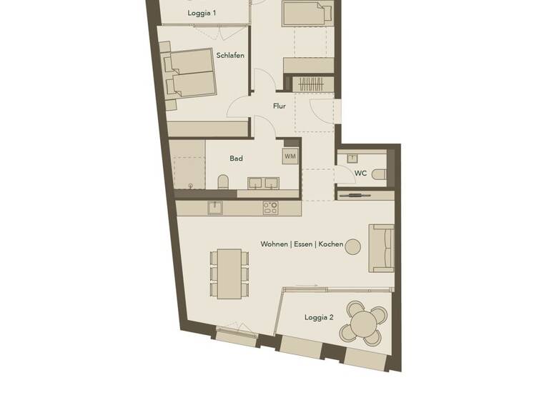 Wohnung zum Kauf - Erstbezug provisionsfrei 800.000 € 3 Zimmer 90,2 m² 3. Geschoss frei ab 01.12.2026 Mitte Ulm 89073