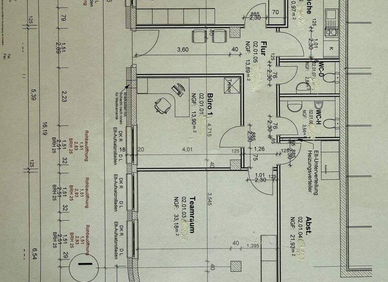 Büro zur Miete 1.650 € 3 Zimmer Eltville 65343