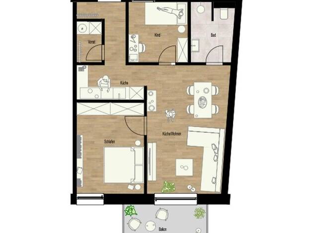 Wohnung zur Miete 910 € 3 Zimmer 65 m² 1. Geschoss Bahnhofstarße 52 Weiher Mörlenbach 69509