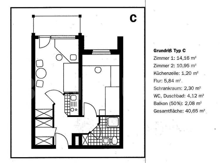 Wohnung zur Miete 425 € 2 Zimmer 40,7 m² EG frei ab 15.03.2026 Soldmannstraße 19 Fettenvorstadt Greifswald 17489