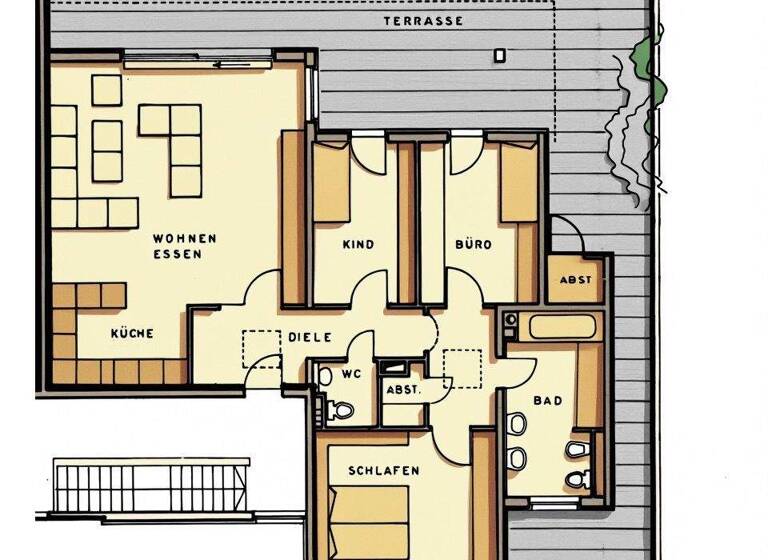 Penthouse zur Miete 1.950 € 4 Zimmer 142 m² 2. Geschoss frei ab 01.05.2026 Gleißhammer Nürnberg 90461