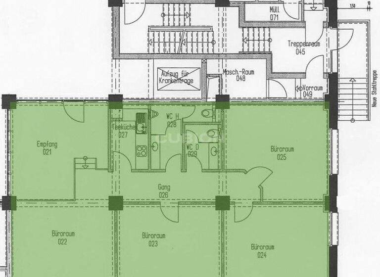 Büro zur Miete provisionsfrei 13,50 € 164,1 m² Bürofläche teilbar ab 164,1 m² Altstadt Duisburg 47051