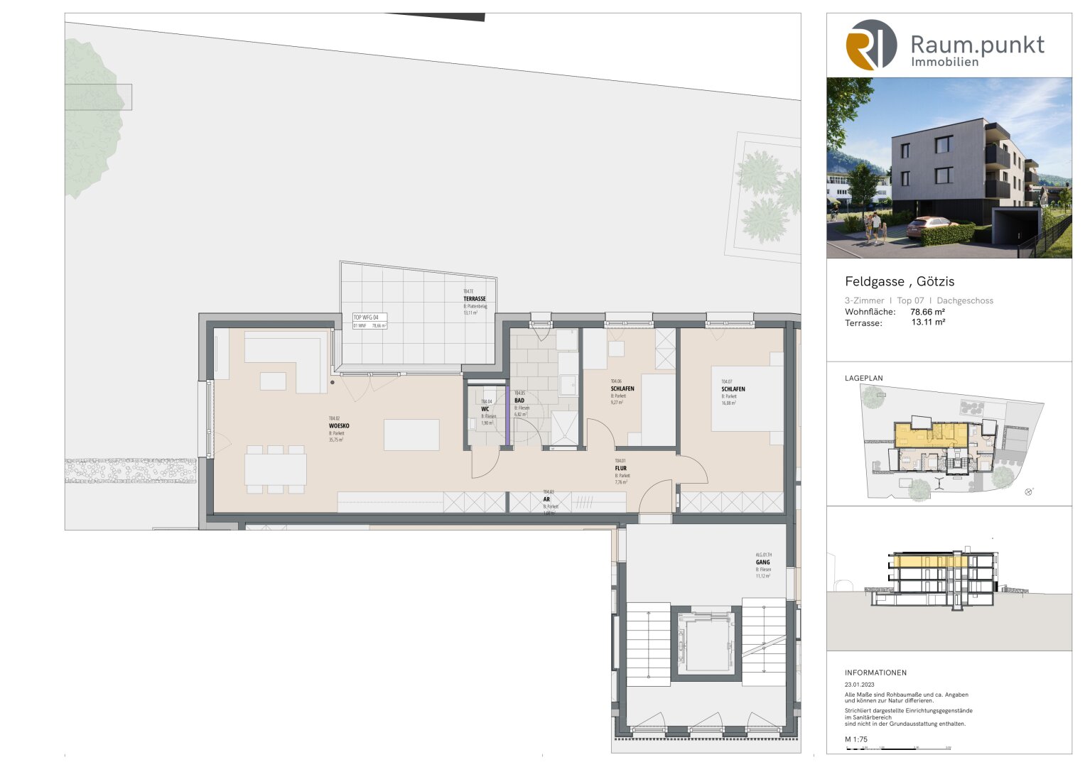 Wohnung zum Kauf 599.000 € 3 Zimmer 78,7 m²<br/>Wohnfläche 2.<br/>Geschoss Appenzeller Straße 17 Götzis 6840