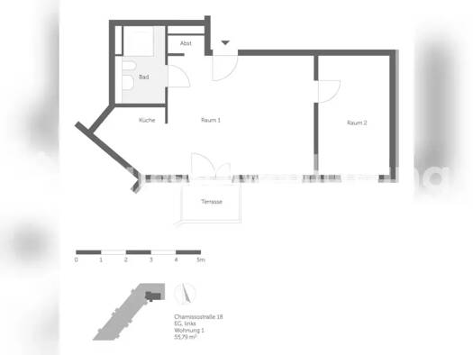 Wohnung zur Miete nur mit Wohnberechtigungsschein Tauschwohnung 469 € 2 Zimmer 57 m² EG Spandau Spandau 13587