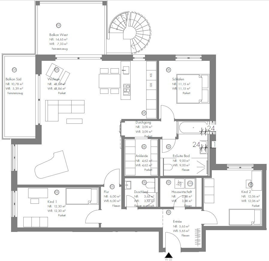 Wohnung zur Miete 1.980 € 4 Zimmer 132,9 m²<br/>Wohnfläche 2.<br/>Geschoss Rosenheim 83022