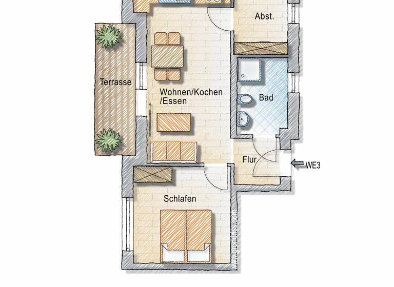 Wohnung zum Kauf - Erstbezug 308.000 € 2 Zimmer 51,5 m² EG frei ab 01.08.2026 Refrath Bergisch Gladbach 51427