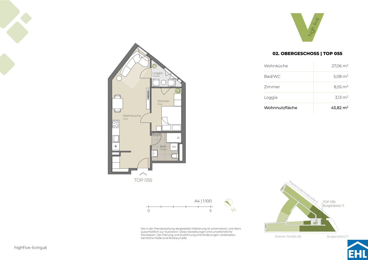 Wohnung zur Miete 500 € 2 Zimmer 40,7 m²<br/>Wohnfläche 2.<br/>Geschoss Waldegg Linz 4020