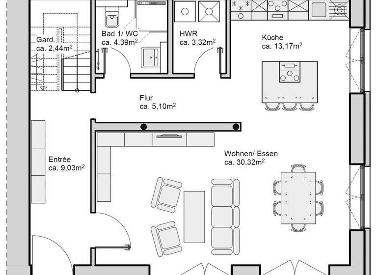 Reihenendhaus zur Miete - Erstbezug 2.076 € 4 Zimmer 146,7 m² frei ab sofort Cichoriusstraße 24c Anger-Crottendorf Leipzig 04318