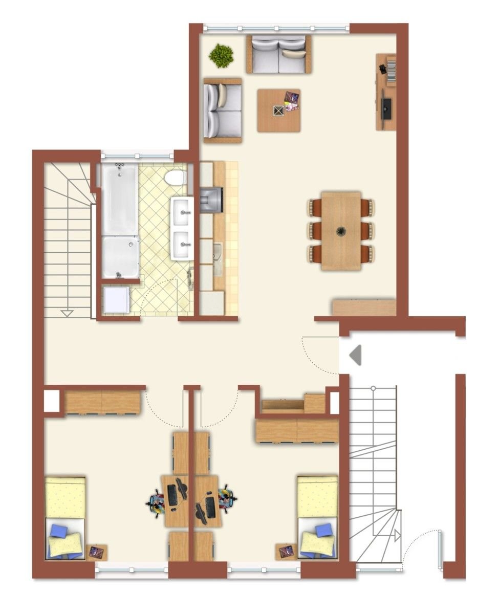 Maisonette zur Miete 1.495 € 4,5 Zimmer 100 m²<br/>Wohnfläche EG<br/>Geschoss Neue Werderstr. 4-5 Kröpeliner-Tor-Vorstadt Rostock 18057