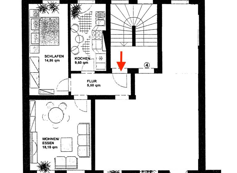 Wohnung zur Miete 335 € 2 Zimmer 56 m²<br/>Wohnfläche 2.<br/>Geschoss Gutenbergstr. 14 Marienthal Zwickau 08060