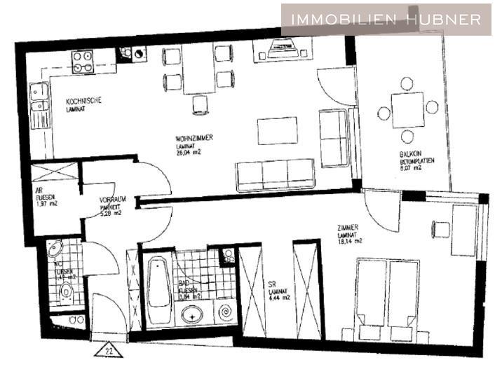 Wohnung zur Miete 1.222 € 2 Zimmer 61,1 m²<br/>Wohnfläche 5.<br/>Geschoss 01.12.2024<br/>Verfügbarkeit Wien 1080