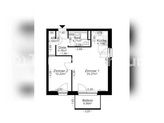 Wohnung zur Miete nur mit Wohnberechtigungsschein Tauschwohnung 391 € 2 Zimmer 55 m² Britz Berlin 12051