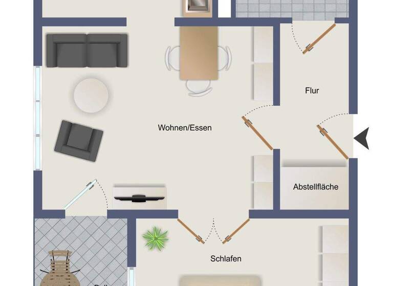 Wohnung zur Miete 765 € 2 Zimmer 55,8 m² 3. Geschoss frei ab sofort Neulichtenhofstraße 16 Hummelstein Nürnberg 90461