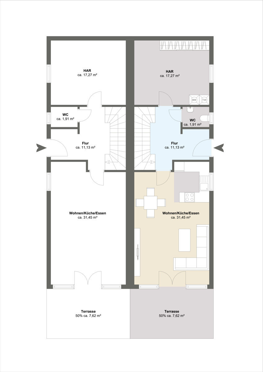 Doppelhaushälfte zum Kauf 584.250 € 4 Zimmer 149,2 m²<br/>Wohnfläche 600 m²<br/>Grundstück Entenberg Leinburg / Entenberg 91227