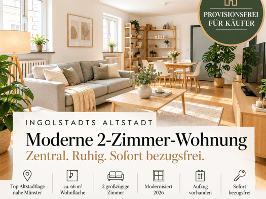 Wohnung zum Kauf provisionsfrei 319.000 € 2 Zimmer 66,3 m² 1. Geschoss Ingolstadt Ingolstadt 85049