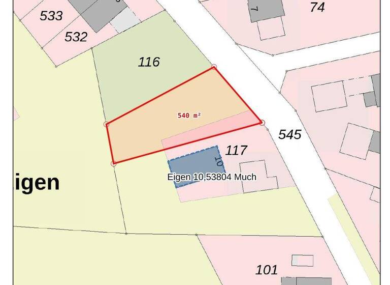 Grundstück zum Kauf 120.000 € 540 m² Grundstück Eigen Much 53804