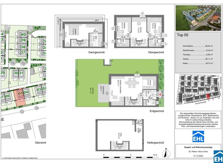 Doppelhaushälfte zum Kauf - Erstbezug 454.564 € 4 Zimmer 99,9 m² Waldstraße St. Pölten 3100