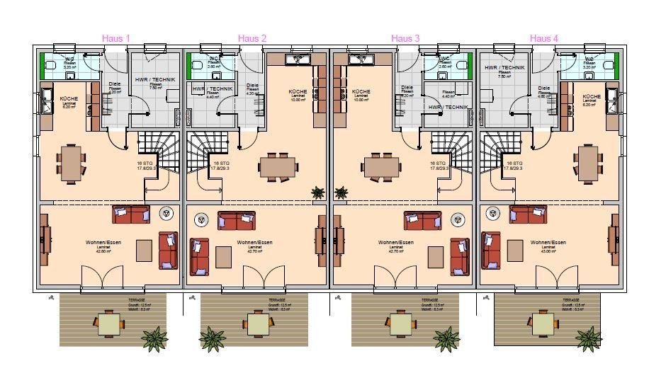 Reihenmittelhaus zum Kauf 469.900 € 4 Zimmer 126 m²<br/>Wohnfläche 255 m²<br/>Grundstück Burggrafenhof Langenzenn 90579