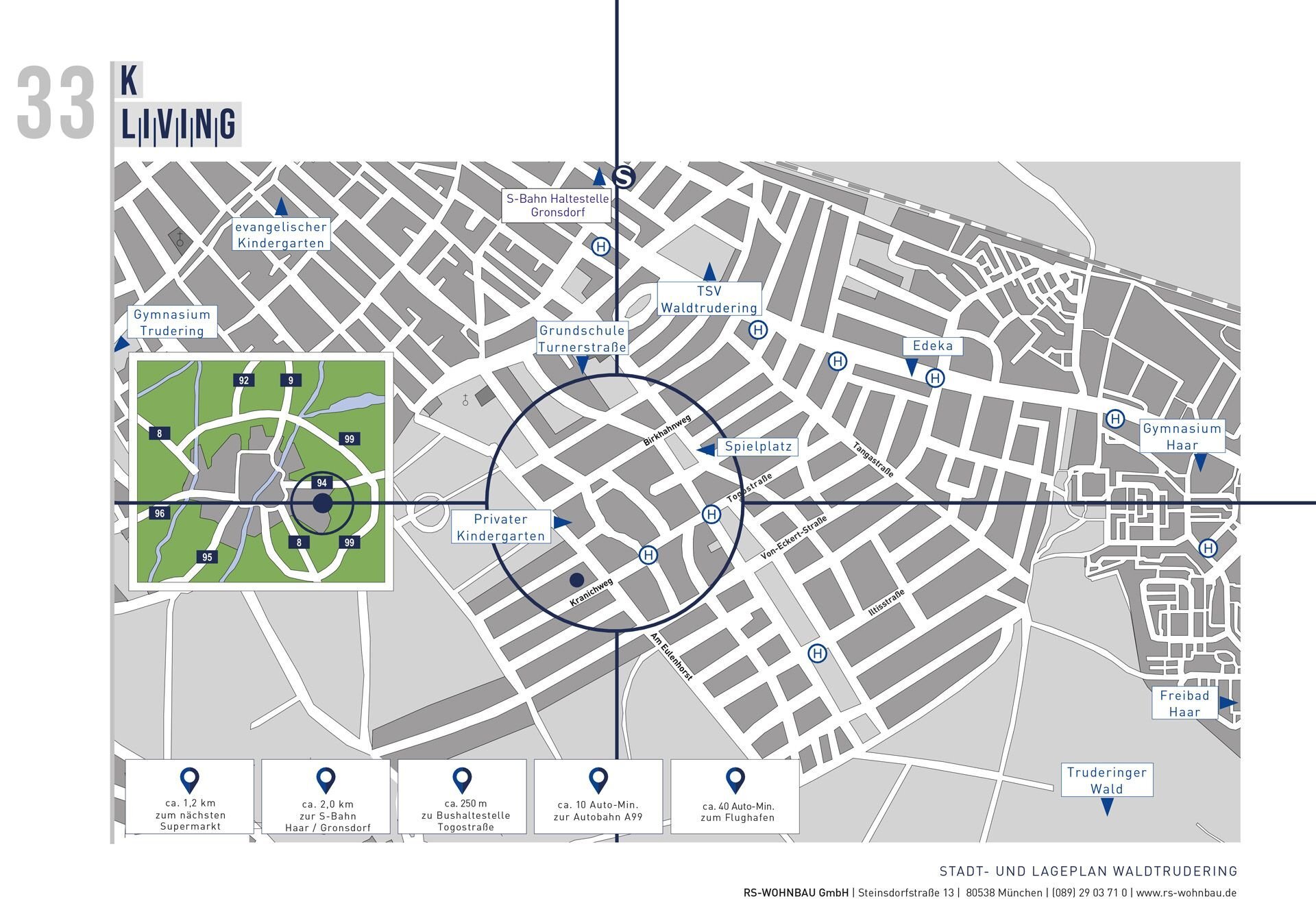 Wohnung zum Kauf 1.059.000 € 4 Zimmer 100 m²<br/>Wohnfläche 1.<br/>Geschoss Kranichweg 33 Waldtrudering München 81827