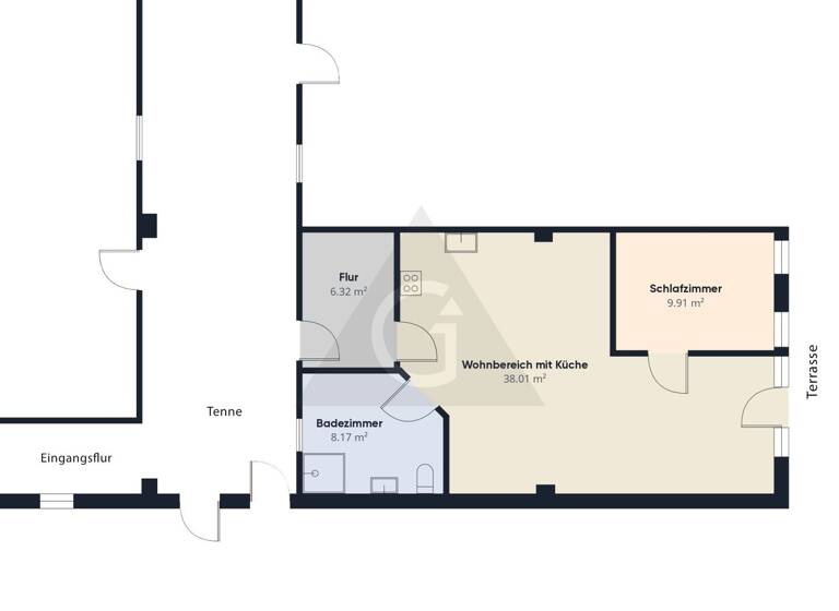 Wohnung zum Kauf provisionsfrei 215.000 € 2 Zimmer 65 m² Westdorf Dornum-Westdorf 26553