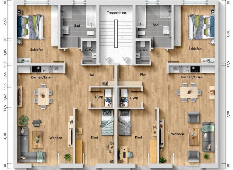 Wohnung zum Kauf - Erstbezug 459.000 € 3 Zimmer 97,6 m² frei ab sofort Offenbach am Main Offenbach 63071