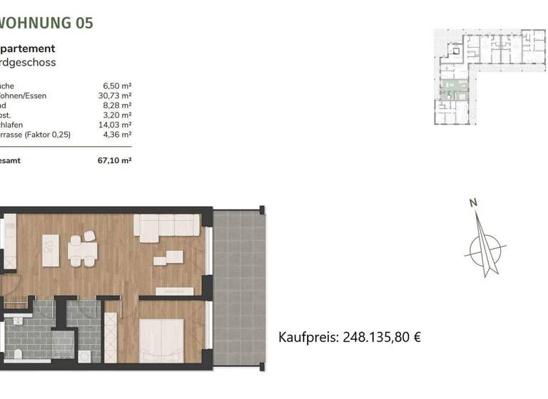 Wohnung zum Kauf - Erstbezug provisionsfrei 248.136 € 2 Zimmer 63,1 m² Neuenburg Zetel 26340