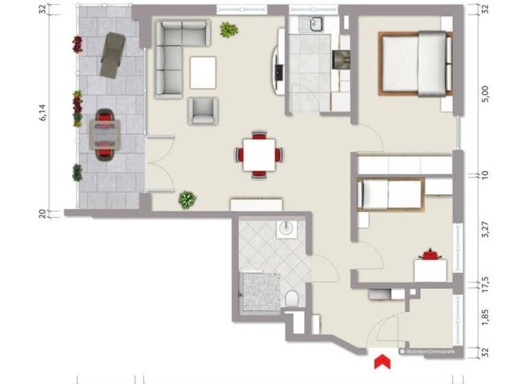 Wohnung zur Miete 980 € 3,5 Zimmer 81 m² Geschoss 1/4 frei ab sofort Besigheim 74354