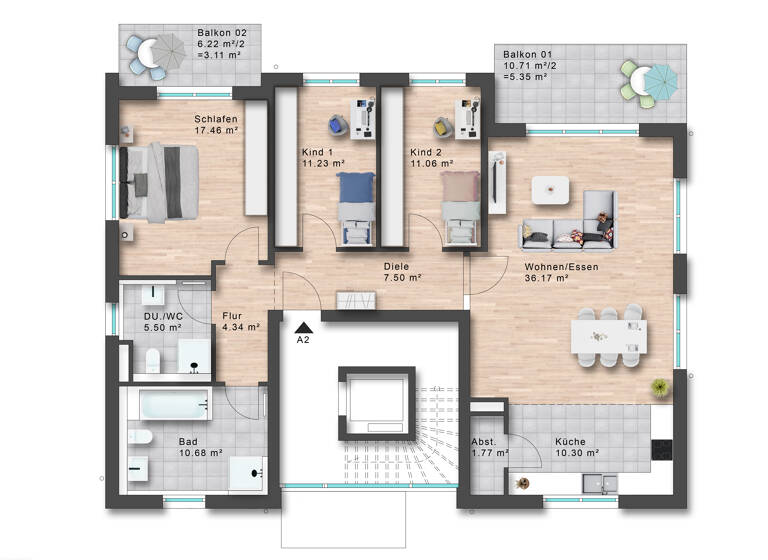 Wohnung zum Kauf provisionsfrei 775.000 € 4 Zimmer 124,5 m²<br/>Wohnfläche 1.<br/>Geschoss ab sofort<br/>Verfügbarkeit Dorfstraße 42 Heuweiler 79194