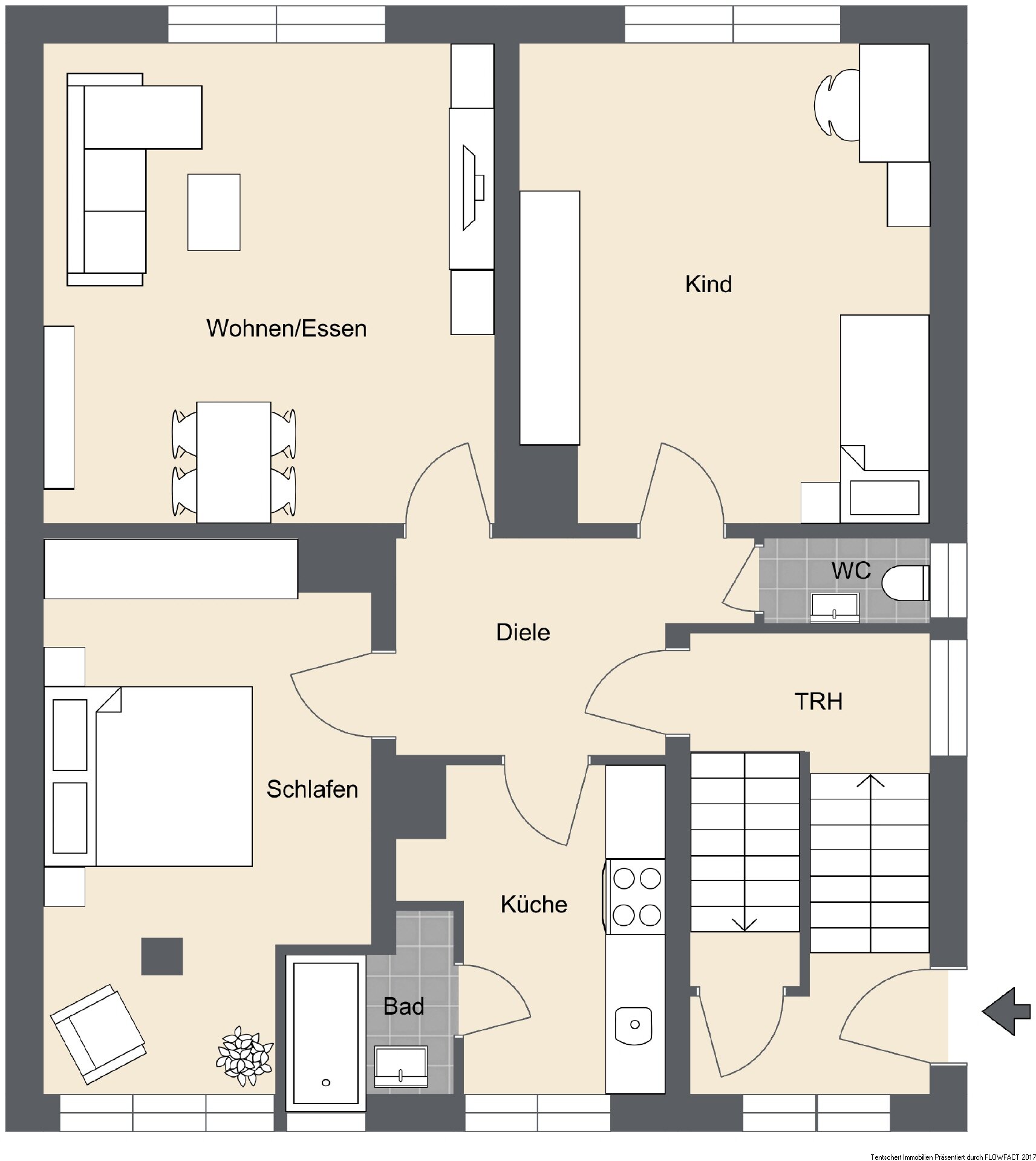 Wohnung zum Kauf 299.500 € 3 Zimmer 74,5 m²<br/>Wohnfläche Wielandstr. Ulm 89073