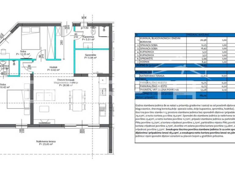 Wohnung zum Kauf 280.000 € 4 Zimmer 101 m² Vrsi