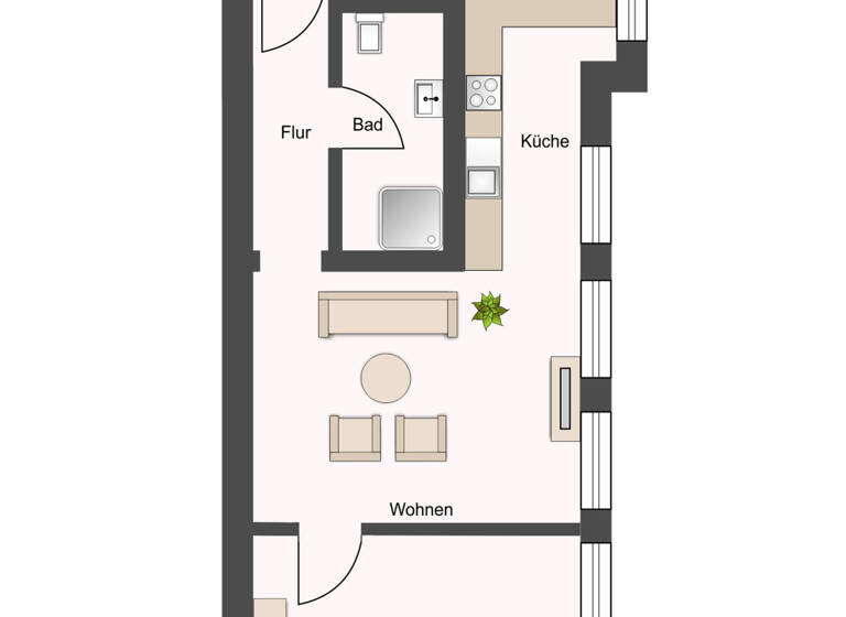 Wohnung zum Kauf 59.000 € 2 Zimmer 39 m² 2. Geschoss Sudenburg Magdeburg 39112