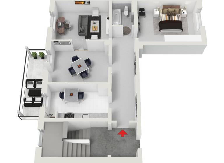 Wohnung zur Miete 950 € 3 Zimmer 94 m² 3. Geschoss Darmstadt 64287