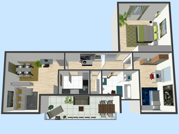 Wohnung zur Miete 710 € 3 Zimmer 95 m² Dachgeschoss, 3. Geschoss frei ab sofort Wiesenstraße 11 Zella-Mehlis 98544