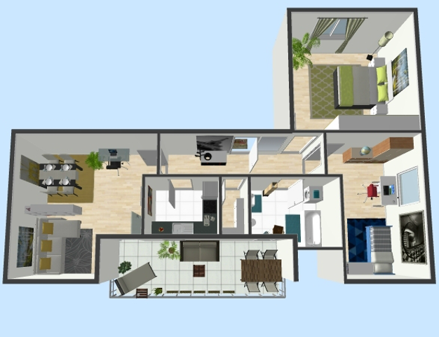 Wohnung zur Miete 710 € 3 Zimmer 95 m² Dachgeschoss, 3. Geschoss frei ab sofort Wiesenstraße 11 Zella-Mehlis 98544