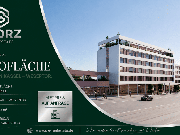 Büro zur Miete provisionsfrei 226,6 m² Bürofläche Wesertor Kassel 34117