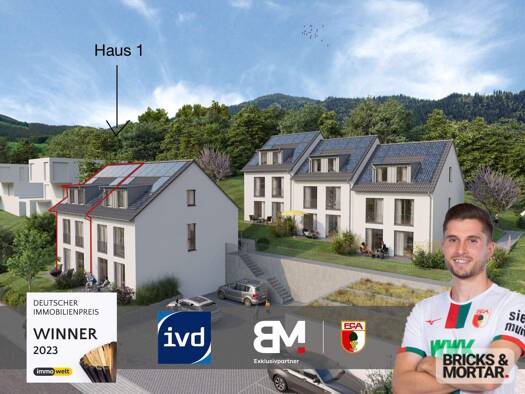 Doppelhaushälfte zum Kauf - Erstbezug provisionsfrei 689.000 € 5 Zimmer 154,8 m² 283,5 m² Grundstück Hammel Neusäß 86356