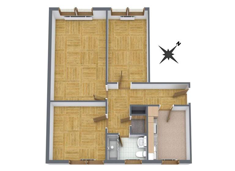 Wohnung zur Miete 650 € 3 Zimmer 75 m² 2. Geschoss Stadtmitte Krefeld 47798